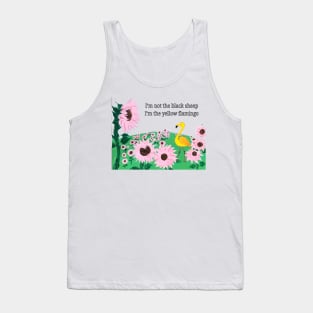 Funny Yellow Flamingo Tank Top